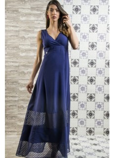 Дълга синя рокля MADLEN