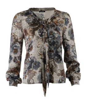 блуза с тъмна щампа BOGDANA