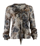 блуза с тъмна щампа BOGDANA