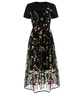 дантелена черна рокля MOLINARI