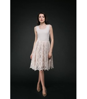 Официална рокля, телесен цвят, до коляното DALIA