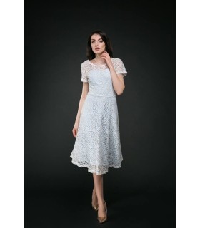 Oфициална рокля, светло синя, под коляното DIMOND