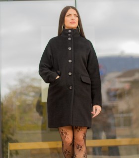 черно вълнено палто ZOQ