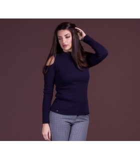 тъмно синя блуза AMBA