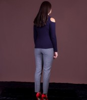 тъмно синя блуза AMBA