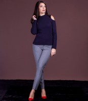 тъмно синя блуза AMBA