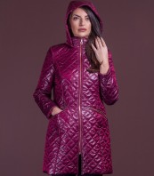 червено ватирано яке GALIA