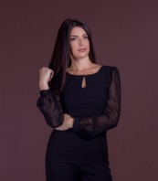 черен гащеризон с шифон RALY