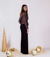 широк черен панталон NELSON