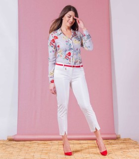 бял панталон NATANIEL