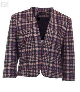 карирано късо сако Satin