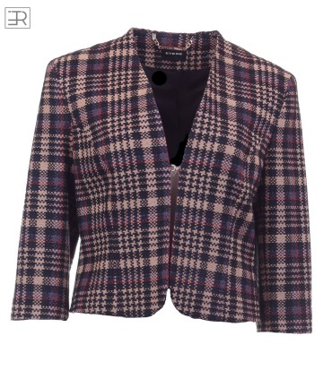 карирано късо сако Satin