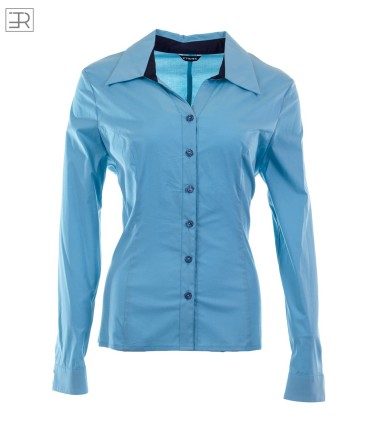 Синя памучна риза Doly