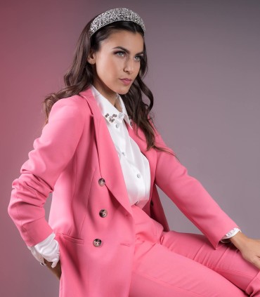 Дамски розов костюм6