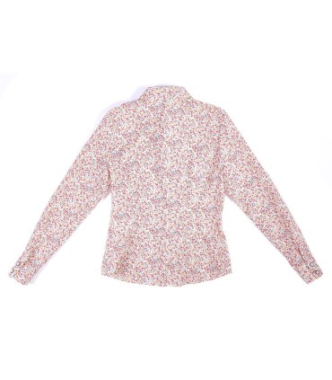 Лятна дамска риза дълъг ръкав на червени ситни цветя от ЕТЕРЕ