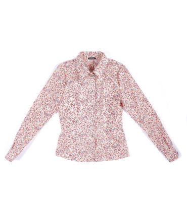 Лятна дамска риза дълъг ръкав на червени ситни цветя от ЕТЕРЕ