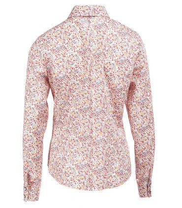 Лятна дамска риза дълъг ръкав на червени ситни цветя от ЕТЕРЕ