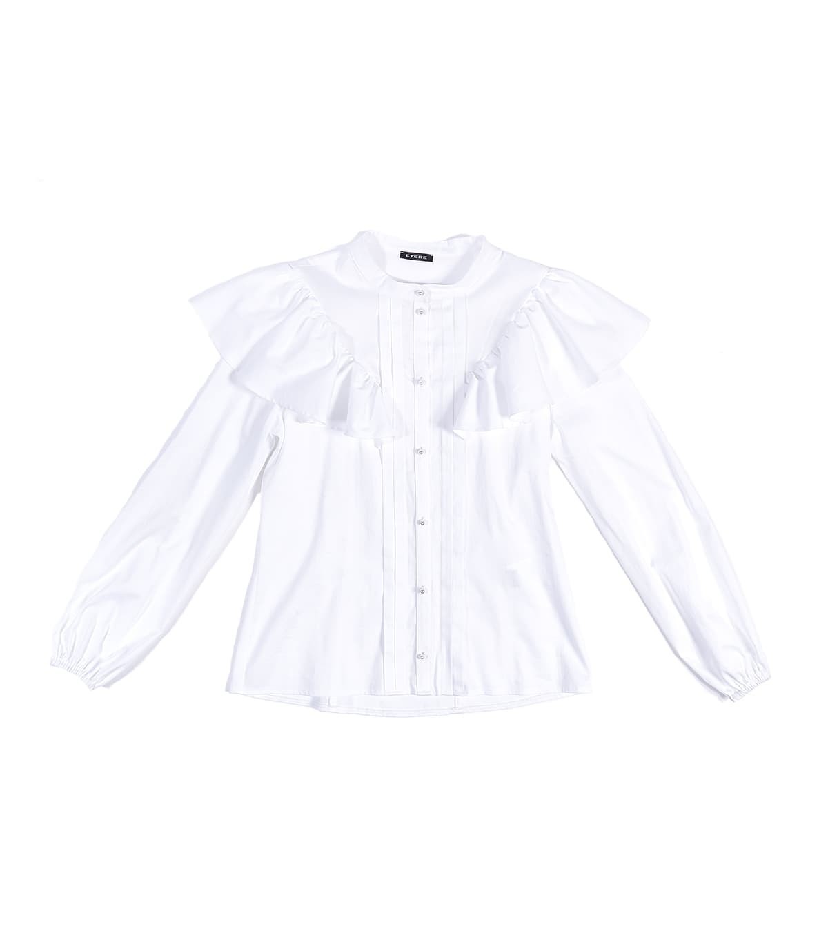 Бяла дамска риза с дълъг ръкав BESI
