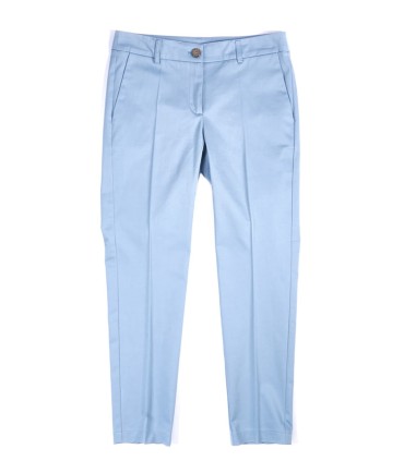 Памучен дамски прав панталон в светлосиньо от Етере