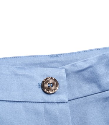 Памучен дамски прав панталон в светлосиньо от Етере