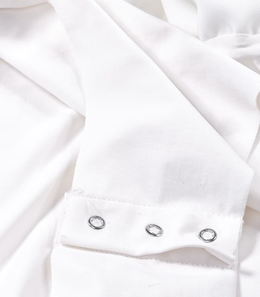 Бяла ефектна риза с прехвърляне ETERE