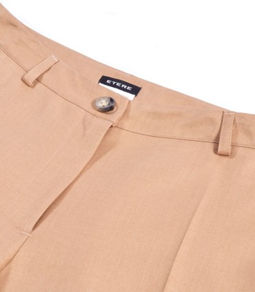 Широк дамски панталон в бежав цвят от Етере