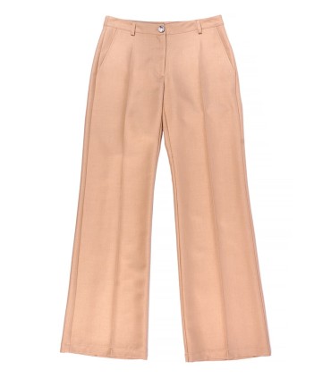 Широк дамски панталон в бежав цвят от Етере