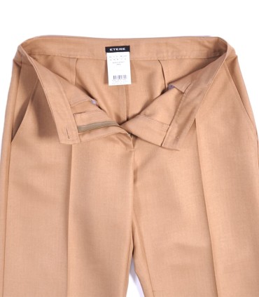 Широк дамски панталон в бежав цвят от Етере