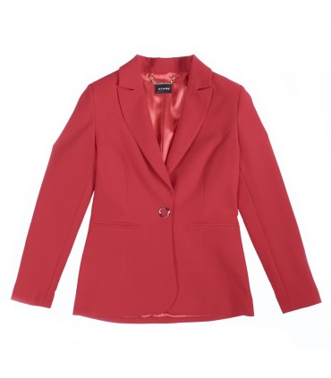 Червено дамско сако удължено SECRET