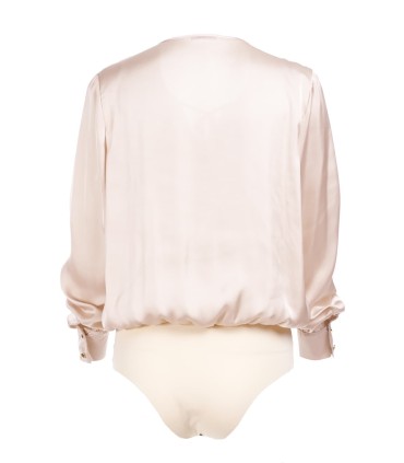 Кремава дамска блуза тип боди BERGAMO 5