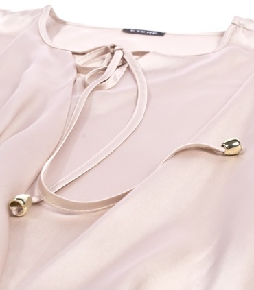 Кремава дамска блуза тип боди BERGAMO 3