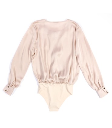 Кремава дамска блуза тип боди BERGAMO 7