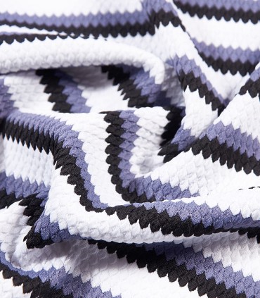 Рокля в бяло и синьо рае KAT7