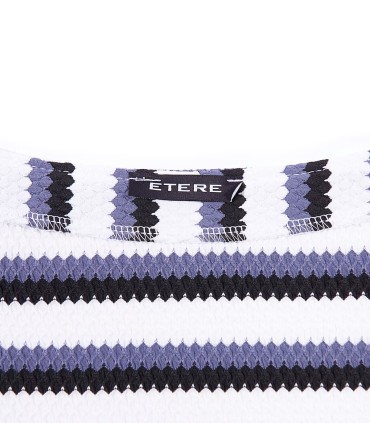 Рокля в бяло и синьо рае KAT9