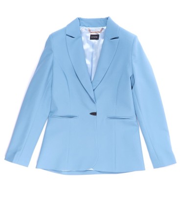 Удължено дизайнерско сако в светлосин цвят от ETERE