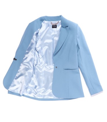 Удължено дизайнерско сако в светлосин цвят от ETERE