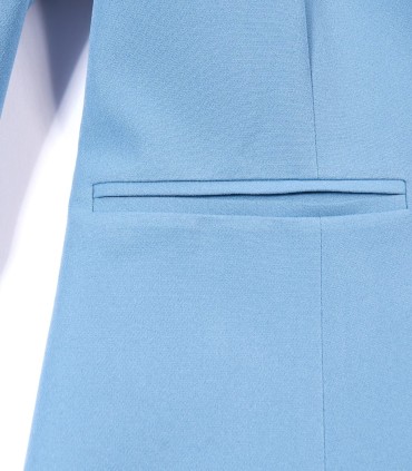 Удължено дизайнерско сако в светлосин цвят от ETERE