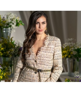 Златисто дамско сако с големи копчета от ЕТЕРЕ