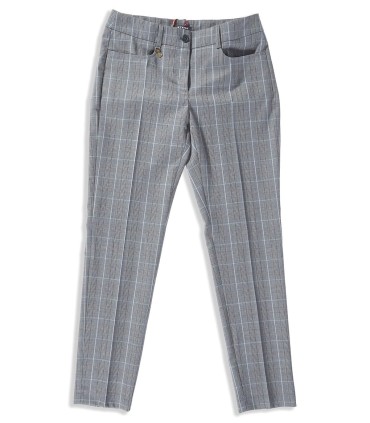 Дамски панталон в сиво каре от 100% вълна - нова колекция ЕТЕРЕ
