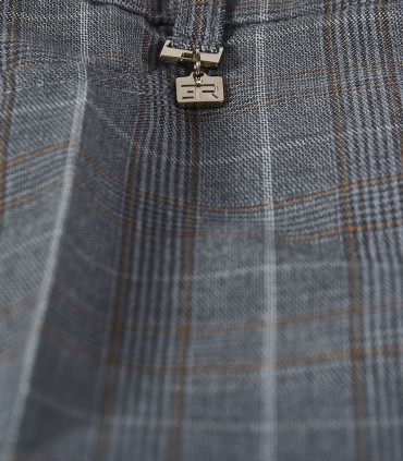 Дамски панталон в сиво каре от 100% вълна - нова колекция ЕТЕРЕ