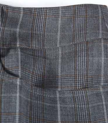 Дамски панталон в сиво каре от 100% вълна - нова колекция ЕТЕРЕ