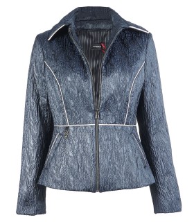 Тъмносиньо късо яке с релеф GREAT