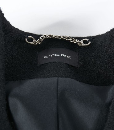 Черно дамско вълнено сако с черни бродерии от ЕТЕРЕ