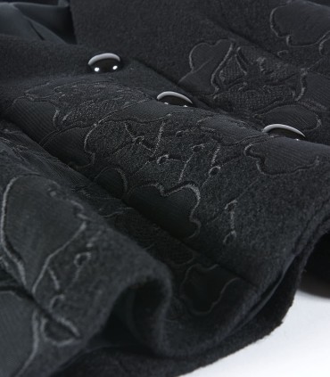 Черно дамско вълнено сако с черни бродерии от ЕТЕРЕ