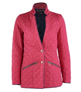 Дамско цикламено яке тип сако капитонирано