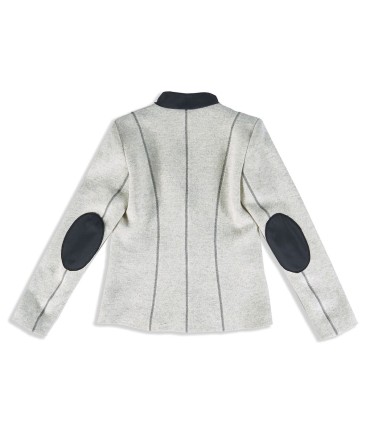 Вълнено сако вталена кройка от 100% вълна с кръпки на лактите