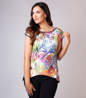 Дамска блуза Asdis с къс ръкав и щампа от Етере