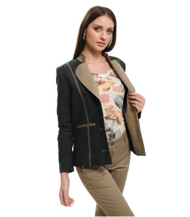 Тъмнозелено вълнено сако ТЕСТ