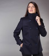 Късо тъмносиньо дамско палто от ЕТЕРЕ