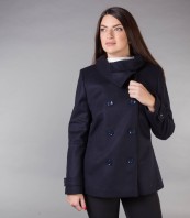 Късо тъмносиньо дамско палто от ЕТЕРЕ 5